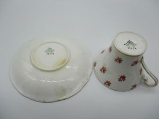 Royal Aynsley Bone China Pink Roses Tea Cup and Saucer Vintage 3
