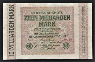 Vad - Germany - 10 Milliarden Mark Banknote - P 116a (cv=70) A/u