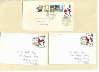 1966 World Cup And England Winners First Day Covers,  Scottish Postmarks