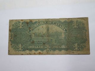 1898 DOMINION OF CANADA $1 DOLLAR WORLD BANKNOTE  2