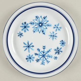 Dansk Christianshavn Blue Snowflakes Accent Salad Plate 11226103