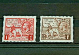 Gb 1925 - British Empire Exhibition - Set Of 2 Unmounted