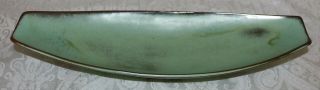 Vintage Frankoma F88 Green & Brown Glazed Footed Centerpiece Bowl - Ex,