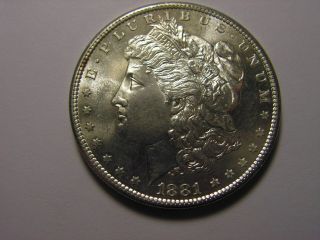 1881 - S Morgan Silver Dollar.  Looks To Be Unc.  Pl.