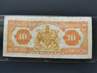 1935 The Royal Bank of Canada $10 Ten Dollar Circulated Banknote 3