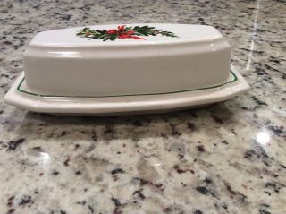 Pfaltzgraff Christmas Heritage Covered Butter Dish With Lid Pre Own