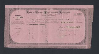 Caledonia 5000 Francs 1867 (pick Unlisted)