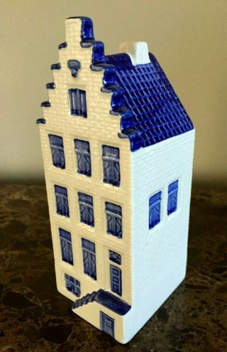 Large 6 Inch Blue Delft House,  No.  5,  Designed By Elesva,  Made In Holland