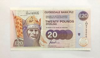 Scotland - Clydesdale Bank Plc - 20 Pounds - 1996 - Goodwin - S/n 878866 - P.  221b,  Unc