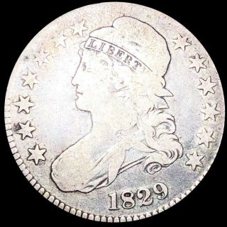 1829 Capped Bust Half Dollar Nicely Circulated Philadelphia 50c Silver Coin Nr