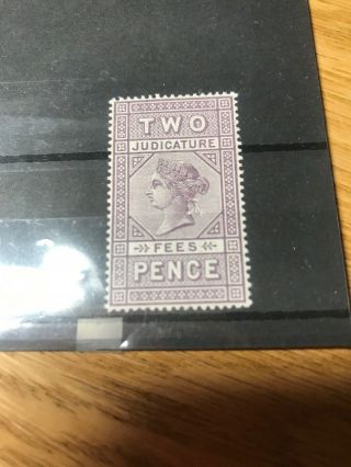 Great Britain Queen Victoria Unmounted Judicature Fees Stamp 2d