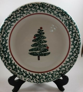 4 Furio La Primula Holiday Christmas Tree Sponge Paint Dinner Plates From Italy