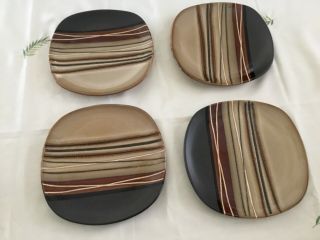 Home Trends Bazaar Brown Better Homes And Gardens 4 Salad Plates
