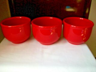 3 Fiestaware Fiesta Chili Bowls Scarlet Red Homer Laughlin