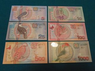 Suriname Birds Set 2000,  6 Notes Came From Bundle