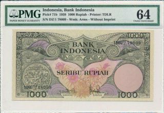 Bank Indonesia Indonesia 1000 Rupiah 1959 Pmg 64