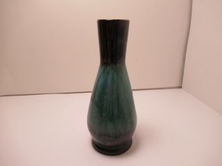 Blue Mountain Pottery Small Bud Vase 6 " High Green Glaze Pre Own Exc.  Cond