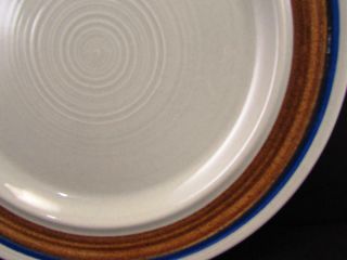 Bandero by Metlox Poppytrail Dinner Plate Brown And Blue Bands Stoneware L69 2