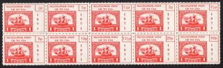 1971 Gb Postal Strike Mayflower (sc 548) Stamp,  Currency,  Set Of 10,  Mnh