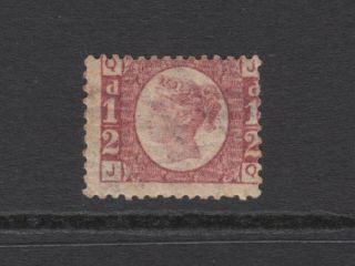 Gb Qv 1/2d Rose Sg49 Plate 3 Bantam " Jq " 1870 Hinged Stamp