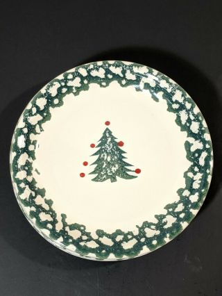Folk Craft Christmas Tree Set Of 4 Lunch Salad Plates Winter Wonderland Tienshan
