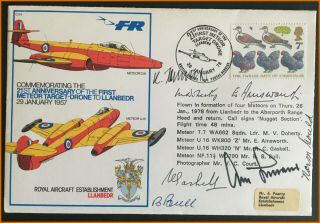 Wwii Aces Adolf Galland,  Klaus Neumann & Norman Gould Usaaf Signed Raf Cover