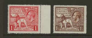 Gb 1924 British Empire Exhibition Wembley Set Sg430 - 1 Fine Mnh