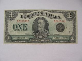 Dominion Of Canada,  $1,  1923,  Black Seal,  Campbell - Sellar,  Group 3
