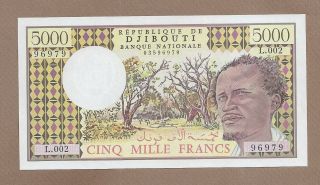Djibouti: 5000 Francs Banknote,  (unc),  P - 38c,  1979,