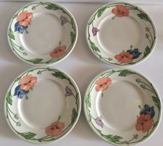 Villeroy And Boch Amapola 8” Salad Luncheon Plates Set Of 4