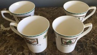 Mikasa Christmas Wish Set Of 4 Cappuccino Mugs