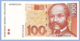 Croatia,  100 Kuna,  1993,  Serie Aa,  Unc,  P 32a
