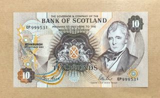Scotland - 10 Pounds - 1990 - Bank Of Scotland - Pick 113d,  Unc.