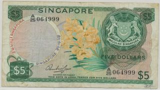 (s) 612231 - 177 Singapore 5 Dollars Nd (1967 - 72),  P.  2c