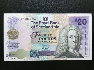 The Royal Bank Of Scotland 2000 £20 Twenty Pounds Banknote Unc S/n Qetqm0042757