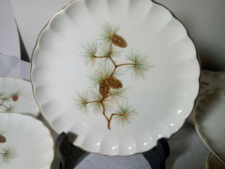 W.  S.  George Pinecone Set Of 10 Desert / Side Plates 6.  5 "
