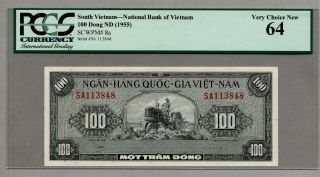 South Vietnam 200 Dong Nd 1958 Pick 9a Pcgs Aunc