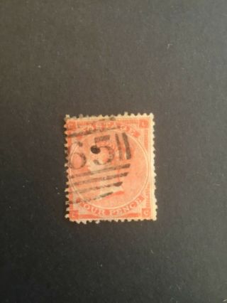 Gb Stamp Qv 4d Red Sg 80 Pos Lc Please See Scans