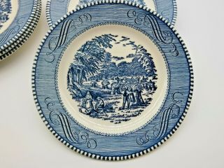 Set Of 6 Currier And Ives By Royal 6.  5  Harvest Wheat " Dessert Bread Plates