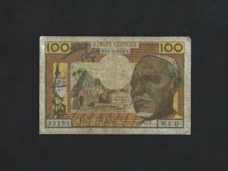 Equatorial African States Gabon 100 Francs 1963 P - 3d Fine