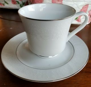 Crown Victoria Fine China - Lovelace - - (8) Cups & Saucers.  P