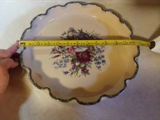 Home & Garden Party Floral Splender Ruffle Top PLATE PLATTER DISH 12 1/2 