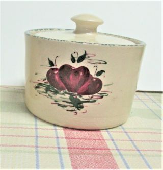 Home & Garden Party Apples Stoneware Butter Crock (or Large Sugar Bowl)