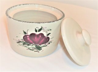 Home & Garden Party APPLES Stoneware Butter Crock (or large sugar bowl) 2