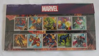 Royal Mail Stamp Presentation Pack 568 Marvel Avengers Heroes Collectable