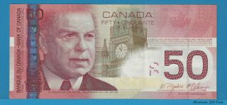 2008 Bank Of Canada $50 Dollar Bank Note Prefix Fml6280011 (jenkins/camey) Unc