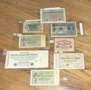 Post Ww1 German Money - Paper Currency Brought Home By U.  S.  Veteran