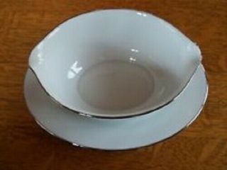 Noritake Ranier Pattern - Gravy Boat With Attached Liner