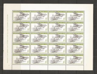 Lundy Isle 1954 Silver Jubilee A/mail 2 Puffin Value Full Sheet Um/m N/h Lot Rl8