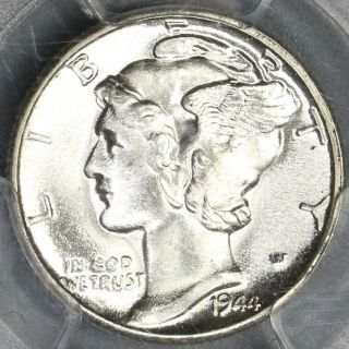 1944 - D Pcgs Ms 66 Fb Mercury Dime United States Silver 10 Cents Coin (19110801c)